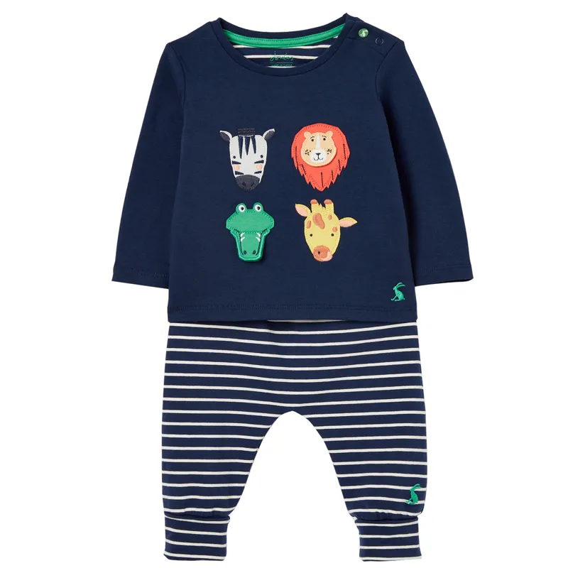 Joules Baby Byron Artwork Set - Navy Zoo